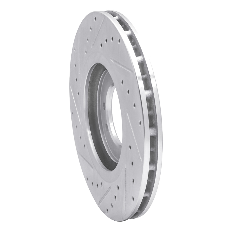 Hummer H1 Brake Rotor (1) - Front RightRear Right - R1 Concepts - Drilled & Slotted - Silver - `96-`06